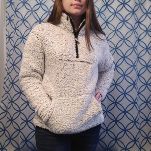 Victoria's Secret PINK Sherpa Quarter Zip Jacket